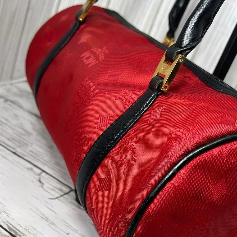 MCM Red and Black Shoulder Bag